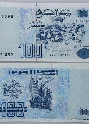Банкнота алжир 100 динар 1992 год unc африка