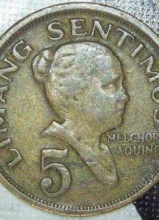 Филиппины 5 сентимов 1990 год монеты мира
