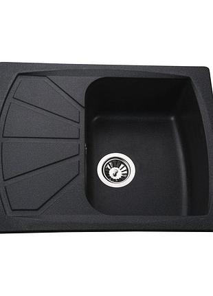 Гранитная мойка globus lux tana графит 610 х 500 мм-а0001