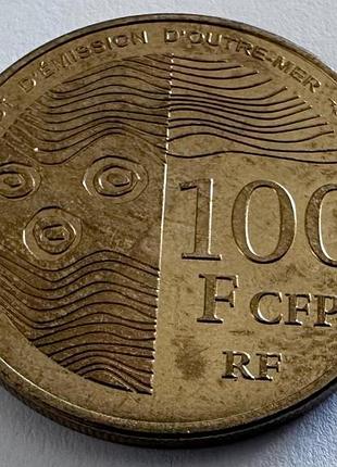 Французские тихоокеанские территории 100 франков 2021 год монеты мира