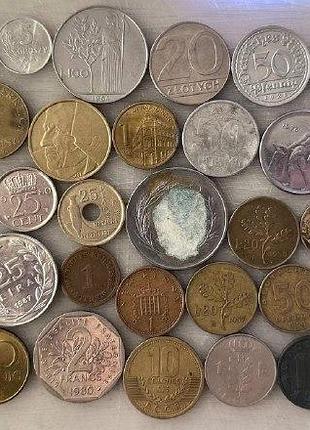 Монети світу набір 50 штук