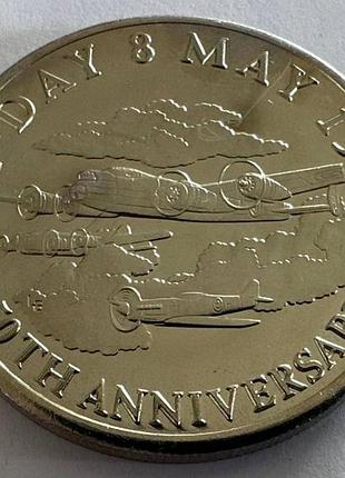 Острови теркс і кайкос 5 крон 1995 рік 50-та річниця перемоги. авіація монети світу