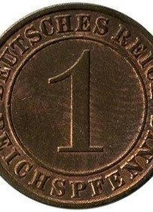 Німеччина мітка монетного двору "a" - берлін 1 рейхспфеніг 1936 рік монети світу