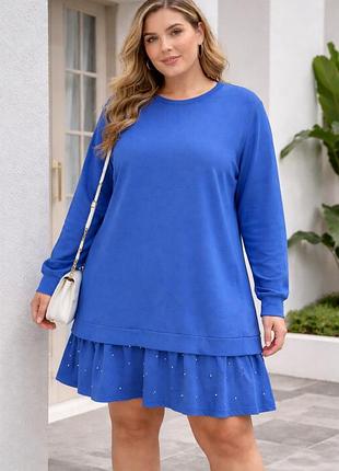 🥰 сукня світшот з перлинками shein 4xl