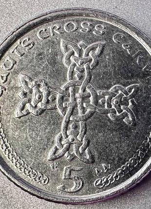 Остров мэн 5 пенсов 2002 год монеты мира