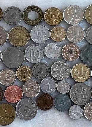 Монеты мира набор 50 штук без повторов