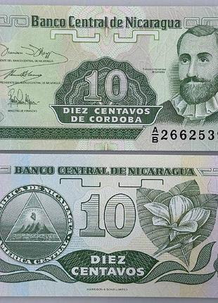 10 сентаво банкнота никарагуа северная америка unc
