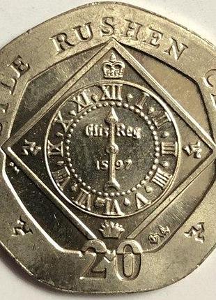 Острів мен 20 пенсів 2008 рік монети світу