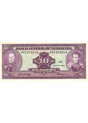 Венесуэла 10 боливар 1995 год банкноты мира unc
