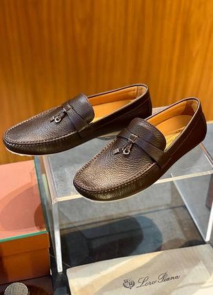 Чоловічі лофери loro piana з натуральної шкіри та замші