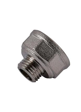 Редукционный переходник 1/2″х1/4″вз никелированный восьмигранный nk313o optimum