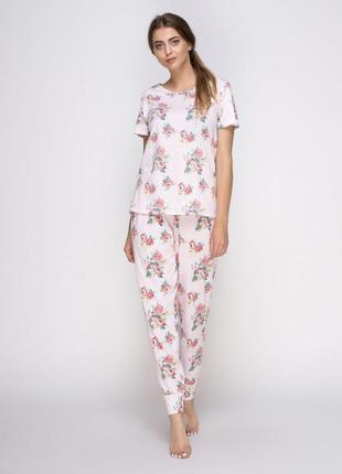 Пижама в цветы h&m  100% хлопок