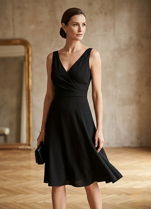 Винтажное черное платье шелк armani collezion