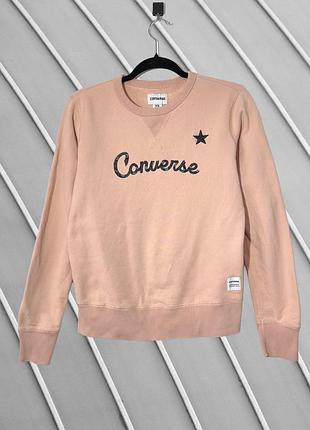 Жіночий світшот converse оригінал s m / рожевий світшот з логотипом / кофта converse