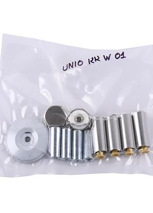 Unio kk w 01 комплект креплений полотенцесушителя водозаполненного. хром.