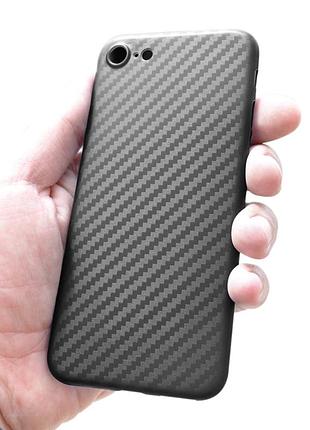 Ультратонкая пластиковая накладка carbon voltronic для iphone 6 plus 6s plus черная защитная крышка для dm-11