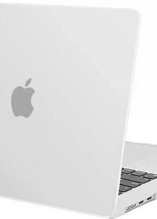 Матовий прозорий чохол-накладка hardshell для macbook pro 16.2" a2485 a2780 a2991 m1 m2 m3 max матовий пластик matte white