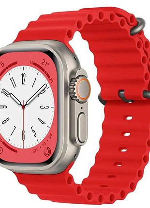 Ремешок ocean band для apple watch 38 mm / 40 mm / 41 mm / 42 mm red красный