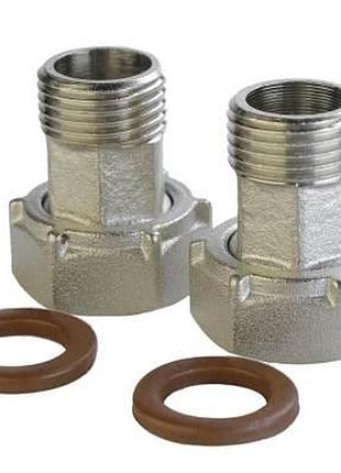 Комплект штуцерів для лічильника нікельований 3/4″вр х 1/2″зр з біконітовою прокладкою б2709-1кба(нк)