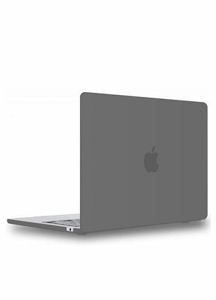 Чехол накладка hardshell для macbook air 13,6" m2 2022 a2681 / m3 2024 a3113 / m4 2025 a3240 ультратонкий матовый серый