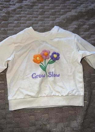 Дитячий світшот «grow slowly» від бренду claude & co