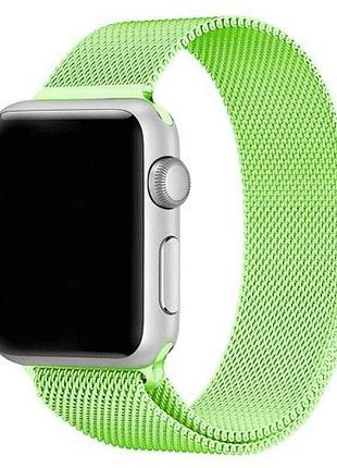 Ремінець milanese loop metal lime green для apple watch 42/44/45/46/49 мм лаймовий