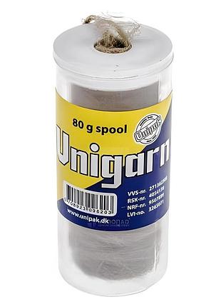 Пакля, лен сантехнический unigarn 80g unipak (катушка в тубусе)