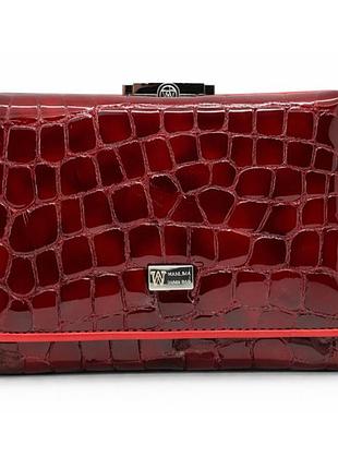 Жіночий шкіряний гаманець wanlima w82042840015b1 red