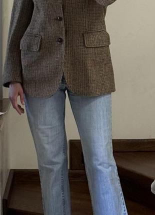 Вінтажний жакет твідовий harris tweed оригінал 100 % шерсть
