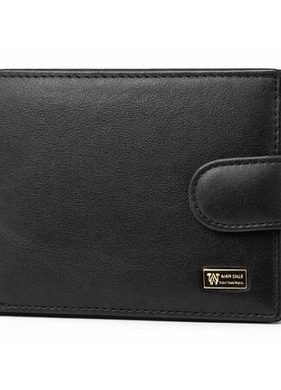 Чоловічий шкіряний гаманець wanlima 22528501975a1 black