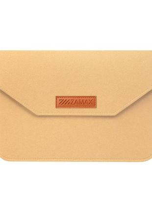 Чехол-конверт zamax felt sleeve для macbook air 13.6" (m2 | m3 | m4) 2022-2024 beige бежевый