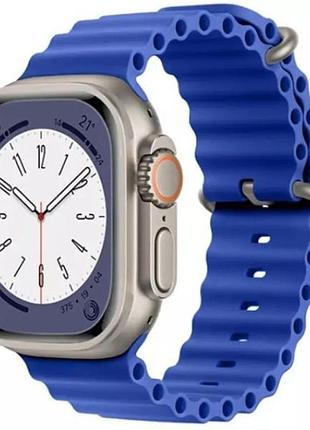 Ремешок ocean band для apple watch 42/44/45/46/49 mm ocean band blue синий