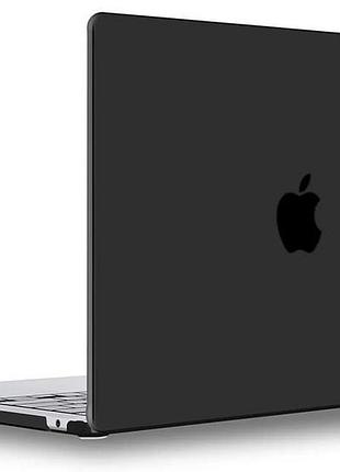 Чехол накладка hardshell для macbook air 13,6" m2 2022 a2681 / m3 2024 a3113 / m4 2025 a3240 ультратонкий матовый черный black