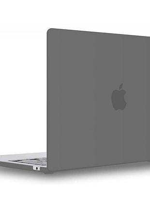 Сірий чохол-накладка hardshell для macbook pro 16.2" a2485 a2780 a2991 m1 m2 m3 max сірий матовий пластик matte grey