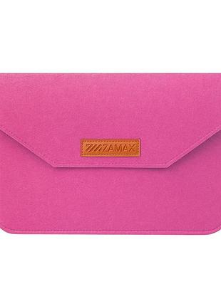 Чехол-конверт zamax felt sleeve для macbook air 13.6" (m2 | m3 | m4) 2022-2024 candy розовый