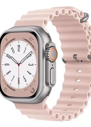 Ремешок ocean band для apple watch 38 mm / 40 mm / 41 mm / 42 mm chalk pink розовый