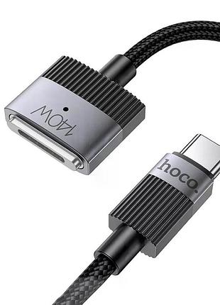 Кабель hoco u141 magnetic type-c mag3 pd 140w 1.8 м (black) для macbook magsafe 3