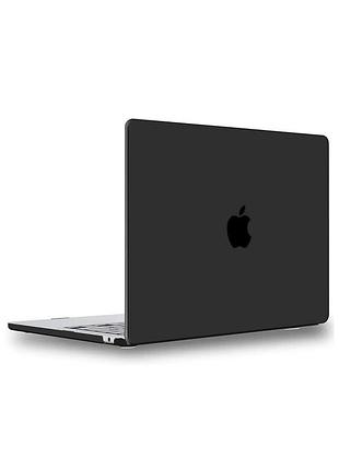 Чохол-накладка hardshell для macbook air 13,6" чорна m2 2022 a2681 / m3 2024 a3113 / m4 2025 a3240