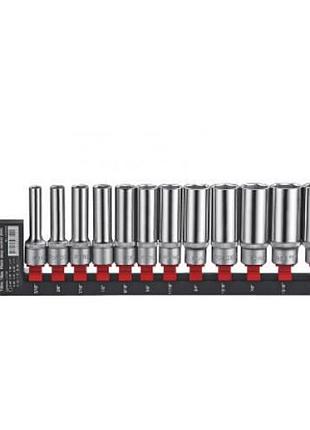 1/2" набір головок 12-гр. глубоких 12 пр. (5/16"-1") (force 4127s-9)