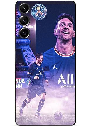 Силиконовый чехол бампер для samsung s20 fe с рисунком messi psg месси