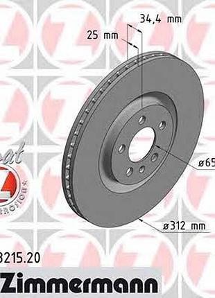 600321520, zimmermann, диск, тормозной, передний, audi, a1, seat, ibiza, volkswagen, polo