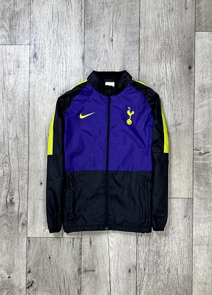 Nike tottenham кофта ветровка 137-147 см детская футбольная с принтом
