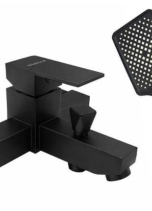 Смеситель для ванны короткий гусь millz черный mrs-al-f1(black) 1/10
