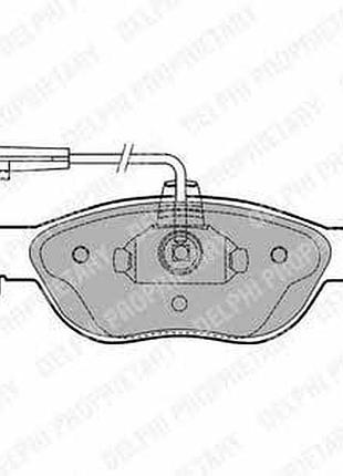 Lp1413, delphi, колодки, тормозные, передние, дисковые, , lancia delta, fiat, brava,punto,marea,bravo, alfa romeo,146, 145
