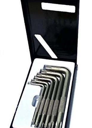 Набор ключей torx г-обр. 6 пр. (т25-т55) в металлическом кейсе (force 5502)
