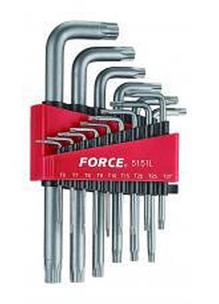 Набор ключей torx г-обр. длинных 15 пр. (т6-т60) (force 5151l)