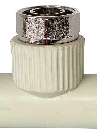 Тройник ppr с накидной гайкой ø25 х 3/4" tebo серый 10/80