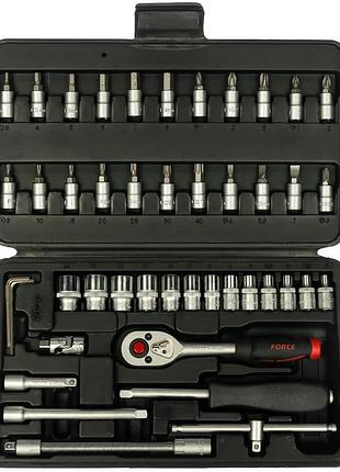 1/4" набор инструмента 6-гр. 46 пр. (4-14 мм) (force 2462)