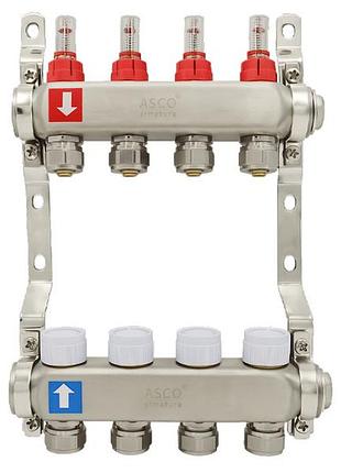 Коллекторная группа ss304 1"х16*2.0 - 4 выхода asco