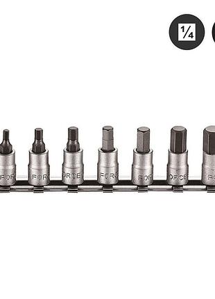 1/4" набор головок-бит 6-гр. 7 пр. (1/8"-3/8") (force 2073s)